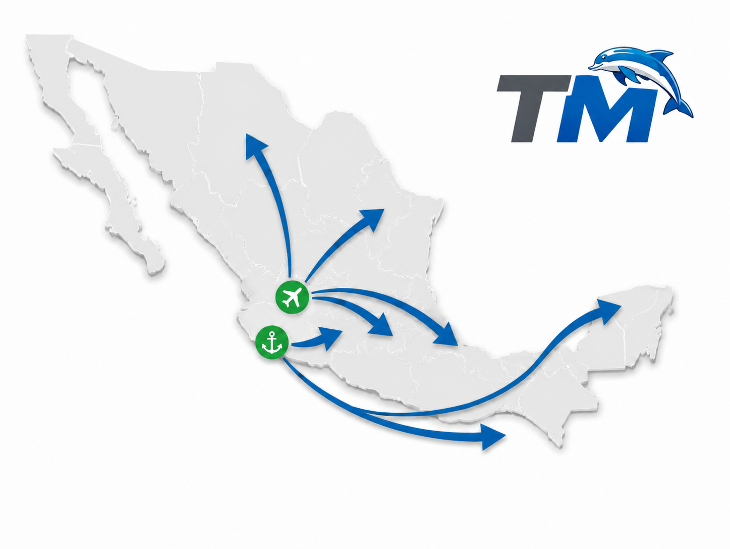 Mapa de cobertura de Transportes Mares en Hacienda de Los Canales